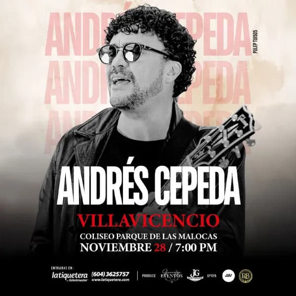 Andrés Cepeda en Villavicencio en Villavicencio: boletas 2026