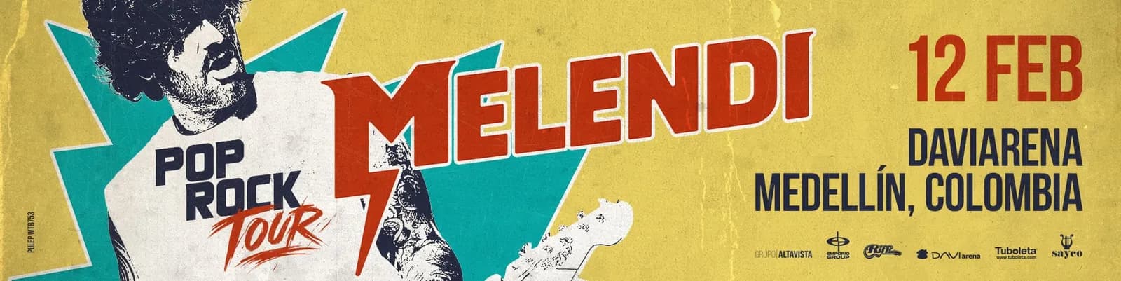 Melendi · Pop Rock Tour en Sabaneta: 12 de febrero y boletas 2027