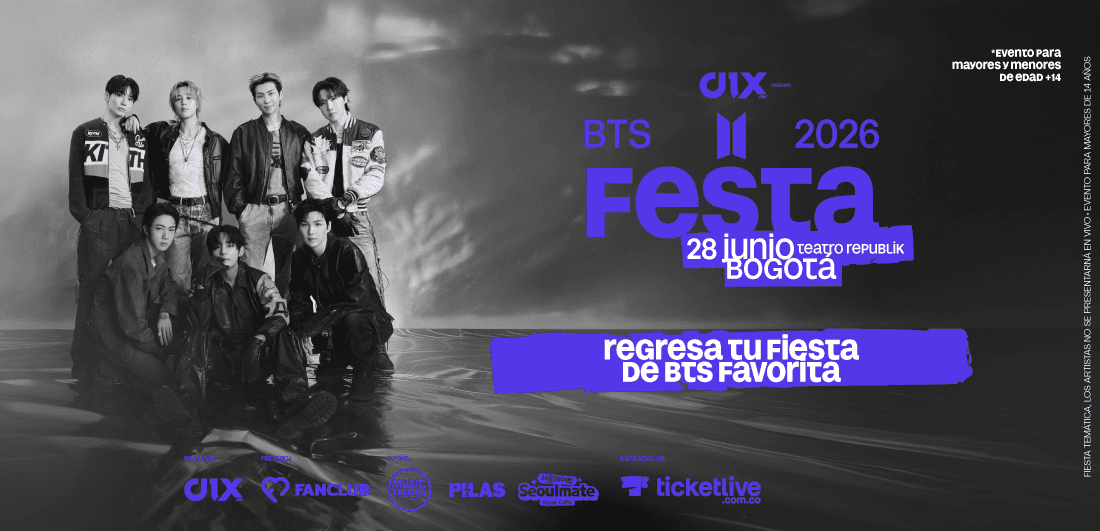 BTS Festa Party, 28 junio 2026, Bogotá (Mayores y menores de edad)