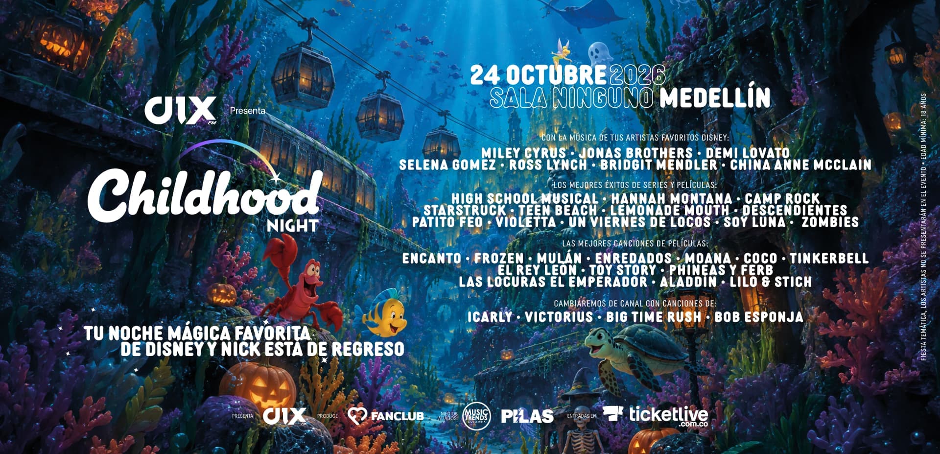 Childhood Night (Disney Night), 24 octubre 2026, Medellín