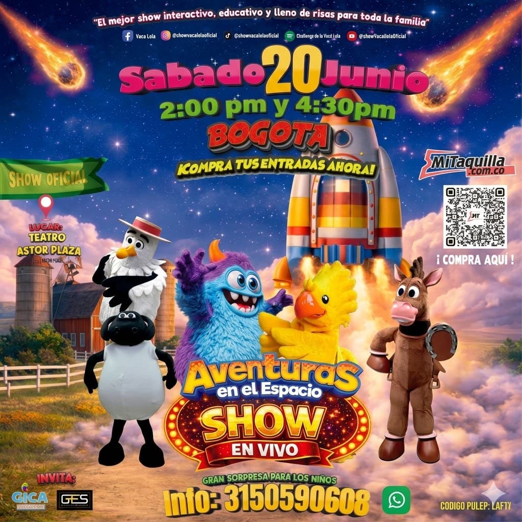 Aventuras en el espacio, show en vivo - Bogotá