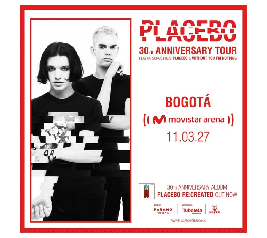 Placebo | 30th Anniversary Tour en Bogotá: boletas 2027