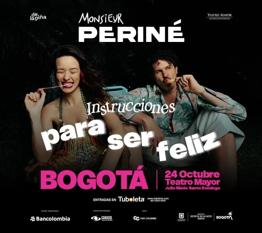 Instrucciones Para Ser Feliz Tour en Bogotá: boletas 2026