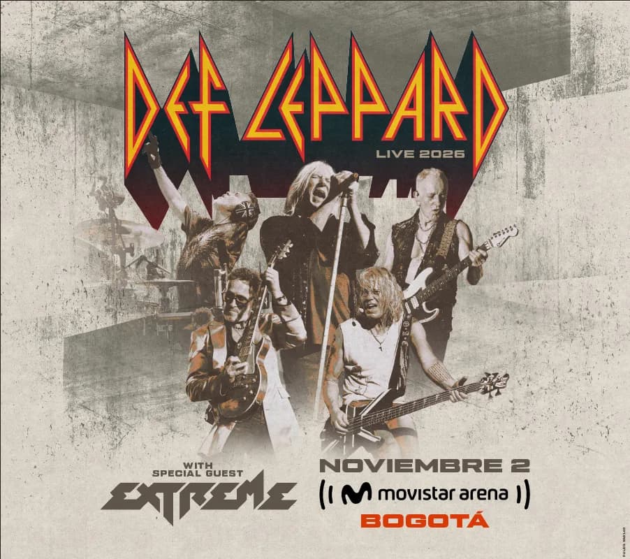 Def Leppard | Live 2026 en Bogotá: 2 de noviembre y boletas 2026