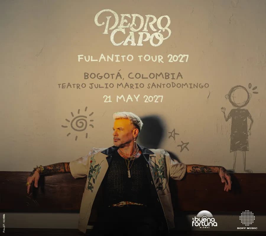 Pedro Capó | Fulanito Tour 2027 en Bogotá: boletas 2027