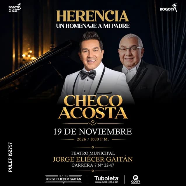 Homenaje a Mi Padre - Checo Acosta en Cali: boletas 2026