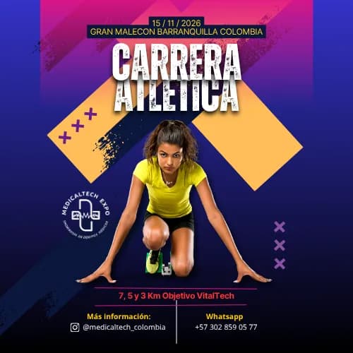 Carrera Atletica Vitaltech 3k, 5k y 7k en Pro de la Salud