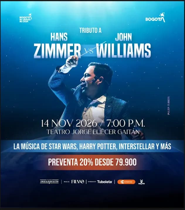 Hans Zimmer Vs John Williams en Bogotá: boletas 2026