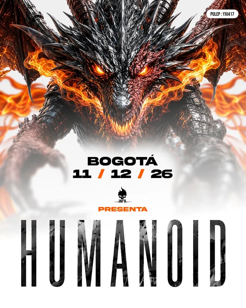 Humanoid en Bogotá: 12 de diciembre y boletas 2026