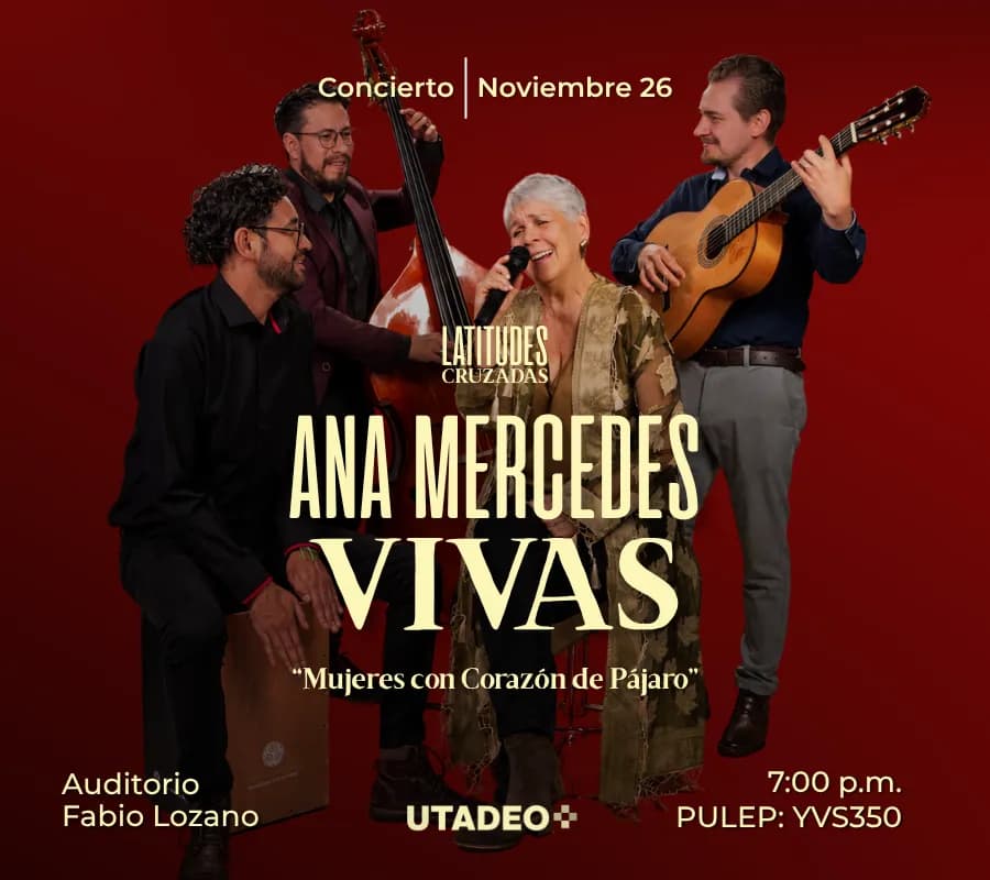 Concierto - recital: Ana Mercedes Vivas. Mujeres con corazón de pájaro (Conmemoración 25 N) en Colombia: 26 de noviembre y boletas 2026