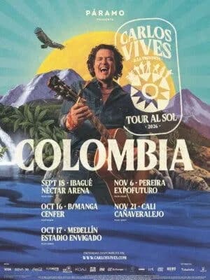 Carlos Vives, tour al sol 2026 -Pereira foto 2