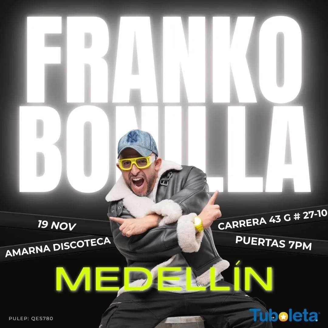 Contacto Zero Franko Bonilla (medellín) en Medellín: boletas 2026