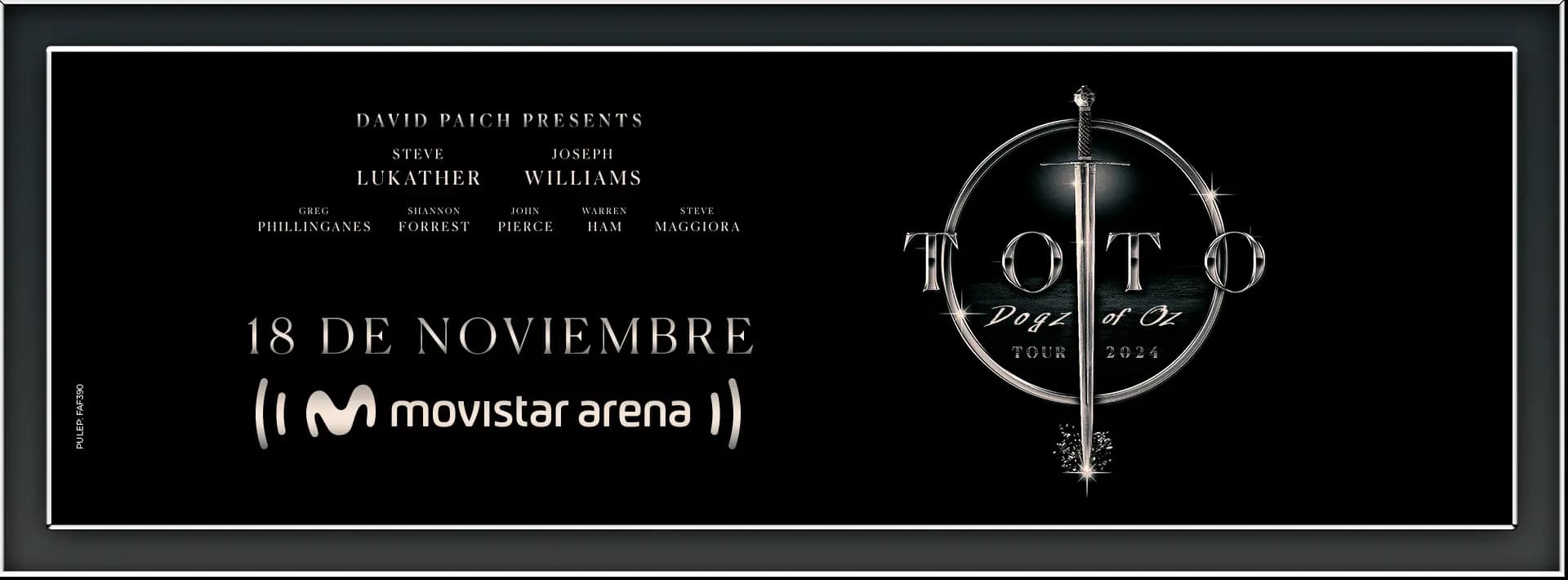 Toto en concierto 2024: 18 Noviembre, Bogotá