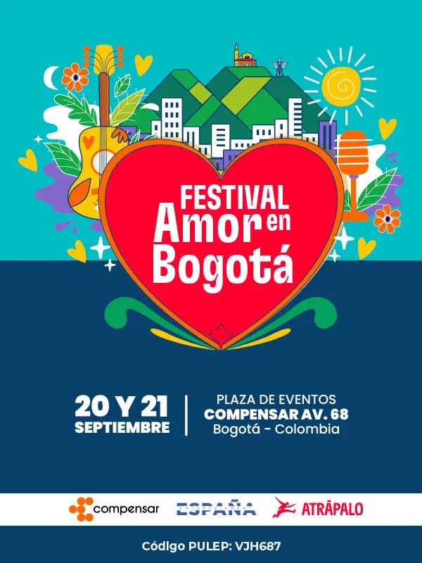 Festival Amor en Bogotá: Yeison Jiménez, Paola Jara, Arelys Henao, Giovanny Ayala y Camilo Baena. – 20 Septiembre, Bogotá