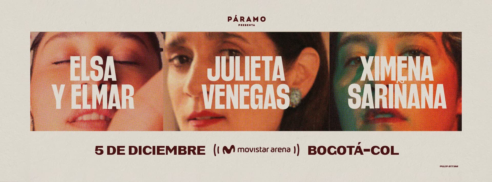 JULIETA VENEGAS, ELSA Y ELMAR Y XIMENA SARIÑANA: 5 Diciembre, Bogotá