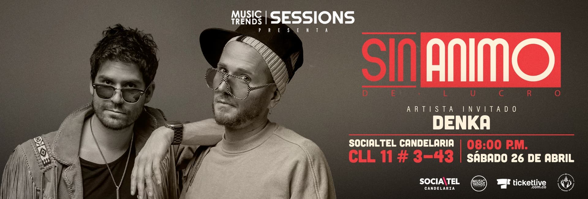 Musictrends Sessions Presenta: Sin Ánimo De Lucro: 26 abril 2025, Bogotá