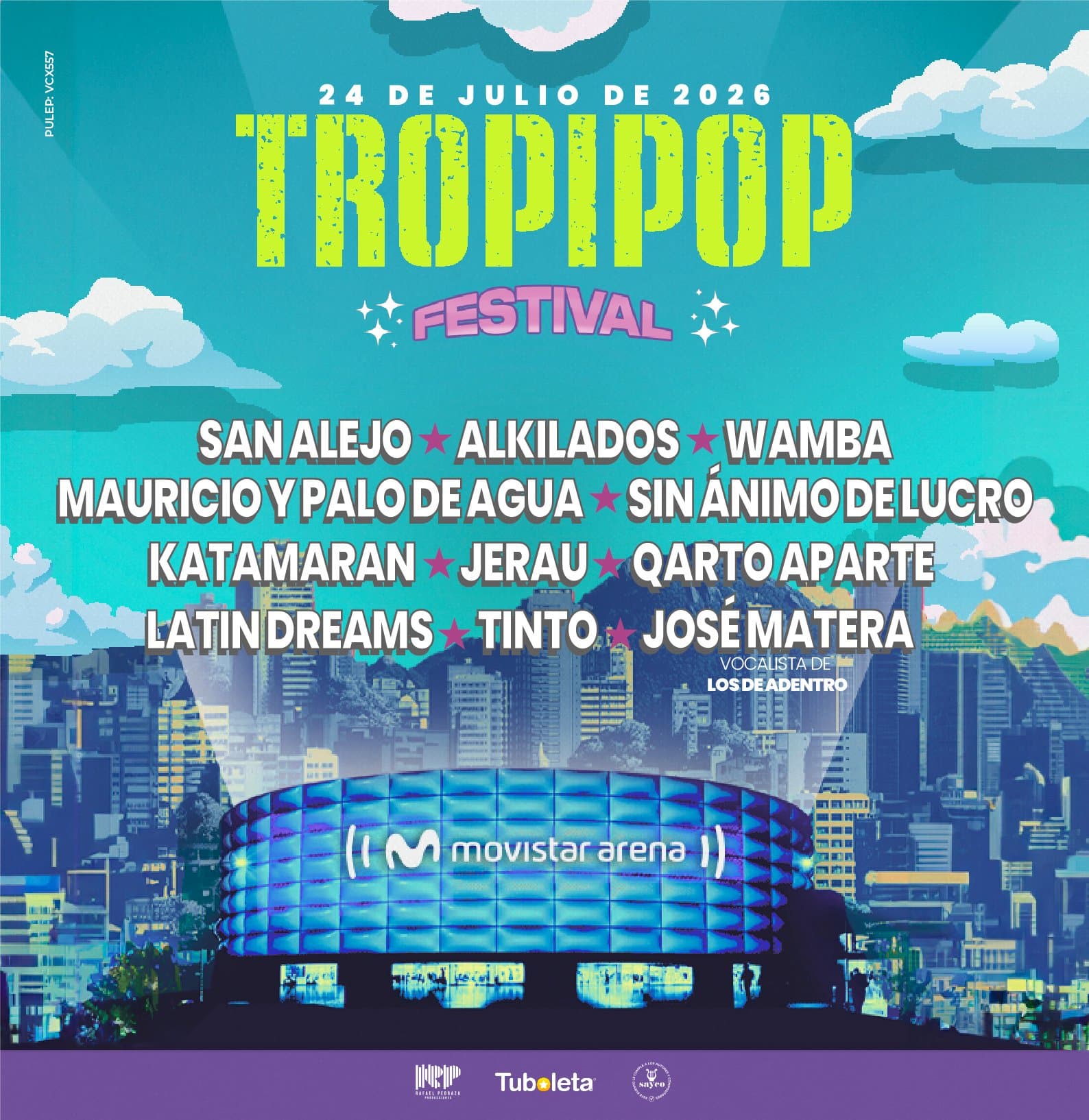 Tropipop Festival 2026: 24 julio, Bogotá