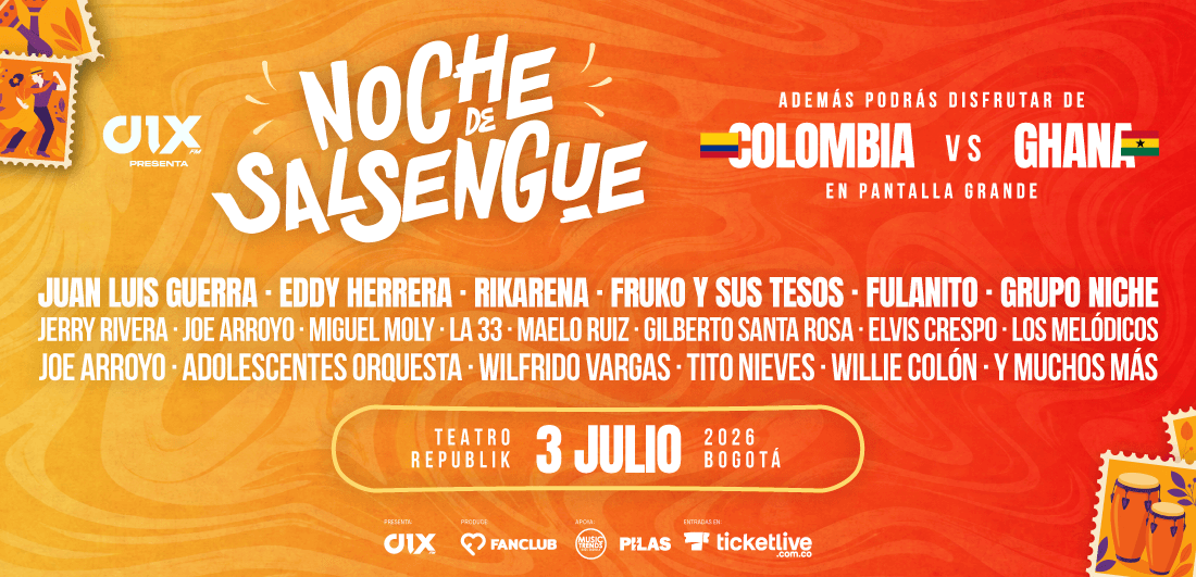 Noche de Salsengue 2026, 3 julio Bogotá