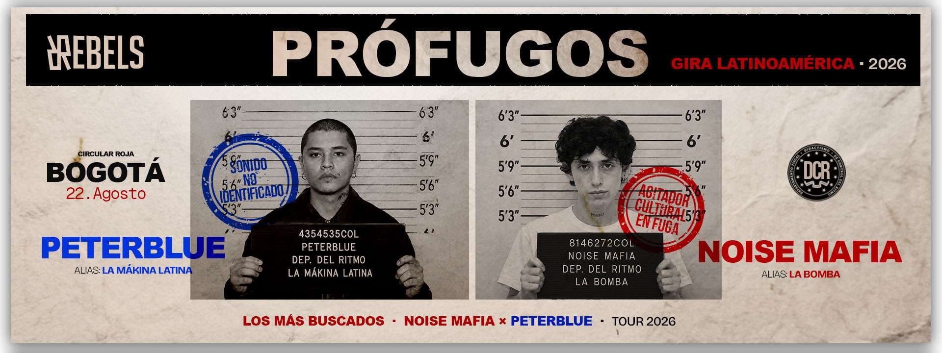 Peter Blue x Noise Mafia: 22 agosto 2026, Bogotá