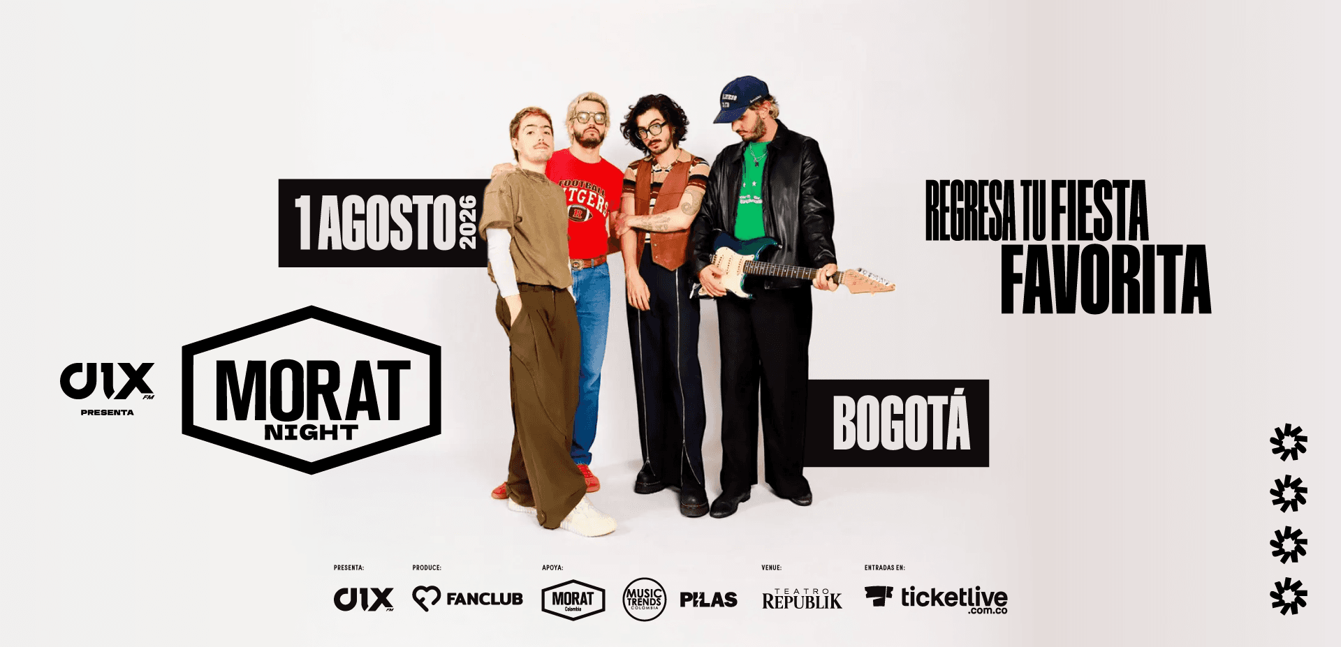 Morat Night, 1 agosto 2026, Bogotá