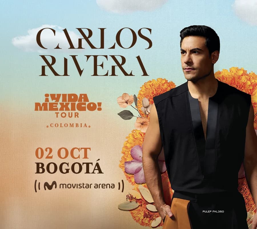 Carlos Rivera en concierto: 2 octubre 2026, Bogotá