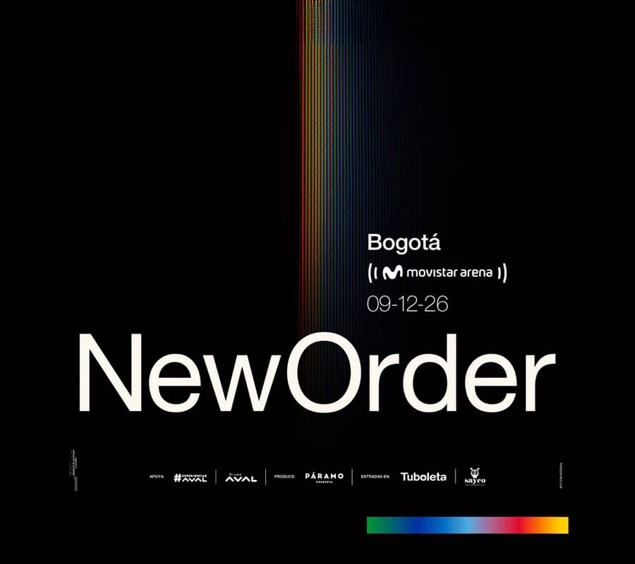 New Order en concierto: 9 diciembre 2026, Bogotá