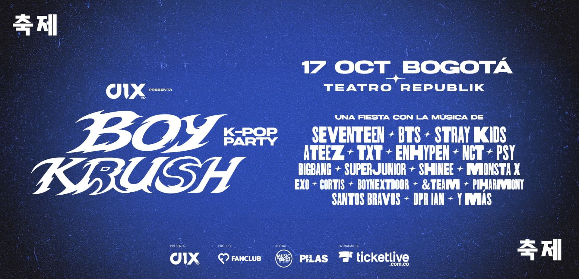 Boy Krush: 17 octubre 2026, Bogotá