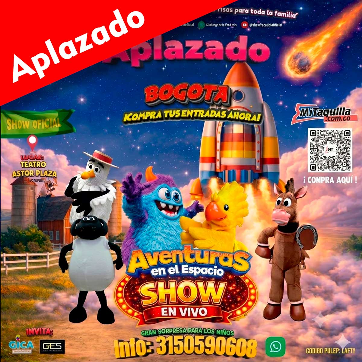 Aventuras en el espacio, show en vivo - Bogotá